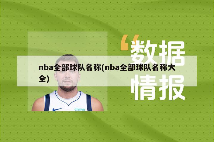 nba全部球队名称(nba全部球队名称大全)